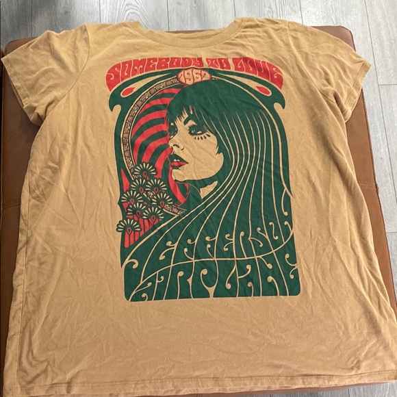 Jefferson Airplane Band Tan Graphic Tee - Picture 1 of 2